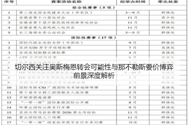 切尔西关注奥斯梅恩转会可能性与那不勒斯要价博弈前景深度解析